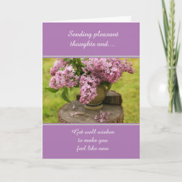 Krijg goed wens gevouwen Wenskaart Kaart