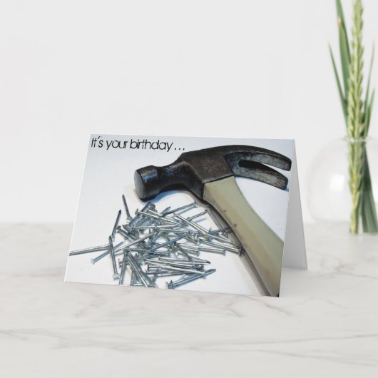 Krijg Hammered verjaardagskaart Kaart (Voorkant)