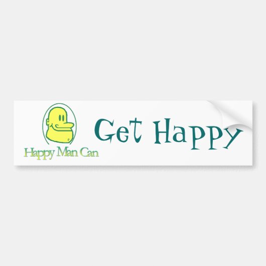 Krijg Happy Bumpersticker (Voorkant)
