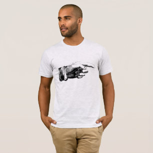 Krijg het punt - Vintage Gravure Wijzende Hand  T-shirt