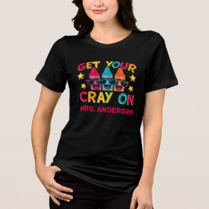 Krijg Je Krijt Aan Leuk Persoonlijk Onderwijs Tri-Blend Shirt