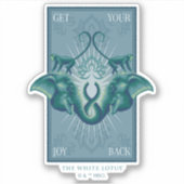 Krijg je vreugde terug - De Witte Lotus Sticker (Voorkant)