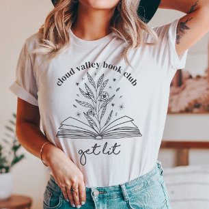 Krijg Lit Blooming Floral Book gepersonaliseerd T-shirt