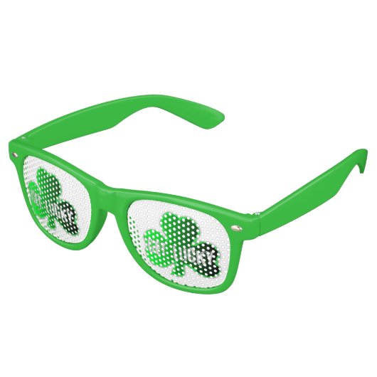 Krijg Lucky St Patrick Retro Party Bril Retro Zonnebril (Gekanteld)