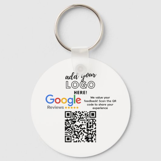 KRIJG MEER GOOGLE-REVIEWEN MET QR-CODEOPROEPEN OM  SLEUTELHANGER (Voorkant)