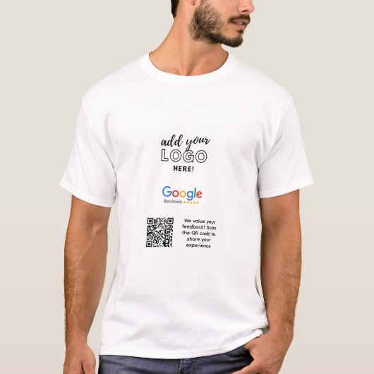 KRIJG MEER GOOGLE-REVIEWEN MET QR-CODEOPROEPEN OM  T-SHIRT (Voorkant)