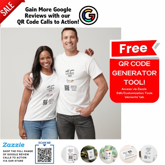 KRIJG MEER GOOGLE REVIEWS MET QR CODE OPROEPEN TOT T-SHIRT