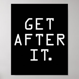 Krijg na het Shirten van Motivatie Discipline Work Poster