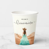 Krijg Natuur Schuur Hout Boho Boerderij Western Qu Papieren Bekers (Achterkant)