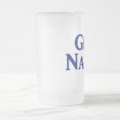"KRIJG NAUTI" Nautical Frosted Glass Beer Mok (Center)
