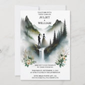 Krijg River Rain Cloud Natuur Smoky Mountain Weddi Kaart (Voorkant)