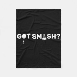 Krijg Smash Funny Badminton Shuttle Badminton Love Fleece Deken