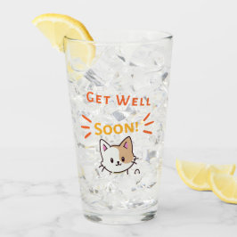 Krijg snel bericht met schattige kat glas