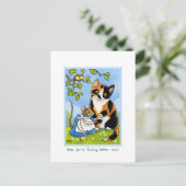 Krijg snel goed Cat Mouse Custom Briefkaart (Staand voorkant)