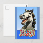 Krijg snel goed paard briefkaart (Voorkant / Achterkant)