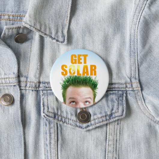 Krijg Solar Logo Ecofriendly Clean Energy Button (In situ)