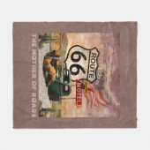 Krijg uw Kicks op Route 66 Fleece Deken (Voorkant (Horizontaal))