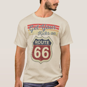 Krijg Uw Kicks - Route 66 -  Verstoorde T-S T-shirt