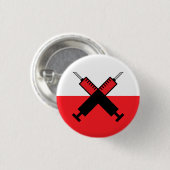 KRIJG VACCINATED BUTTON (Voorkant /achterkant)