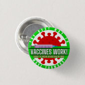 KRIJG VACCINATED PERSONAL CAMPAIGN BUTTON (Voorkant /achterkant)
