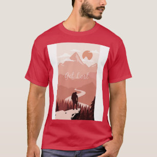 Krijg Verloren Wandelen Bergpad Backpacken Wandelt T-shirt