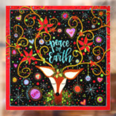 Krijg Vrede Op Aarde Rendier! “Inspirivity” Raamst Raamsticker (Vel 2)