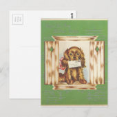  krijgen goed hond met letter briefkaart (Voorkant / Achterkant)