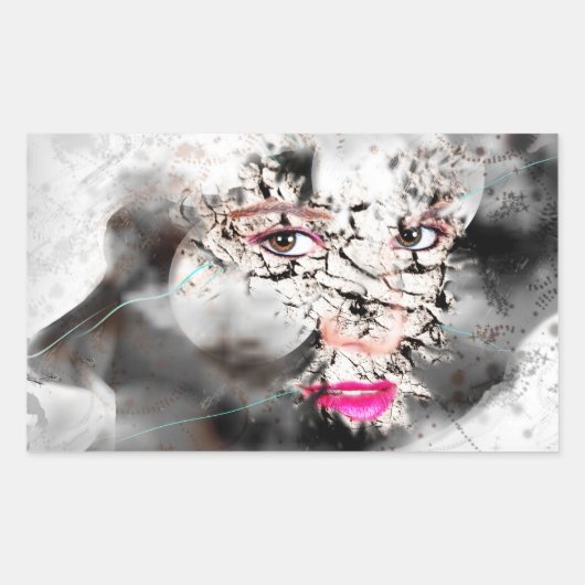 KRIJGEN VIA CREATIVE ART RECHTHOEKIGE STICKER (Voorkant)