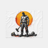 krijger barbaarse middeleeuwse fantasie Fleece Dek (Voorkant (Horizontaal))