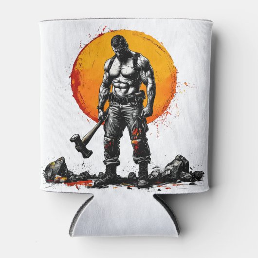 krijger barbaarse middeleeuwse fantasy hummer Cool Blikjeskoeler (Voorkant)