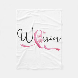 Krijger Borstkanker Maand Vlinders Roze Ribbo Fleece Deken