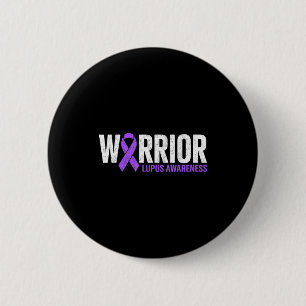 Krijger overlevende vechter lupus bewustzijn sle ronde button 5,7 cm