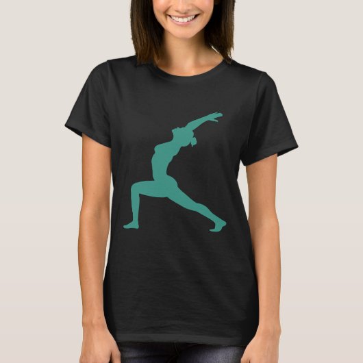 Krijger Pose In Yoga Vector T-shirt (Voorkant)