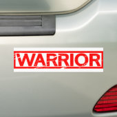 Krijger Stempel Bumpersticker (Op auto)