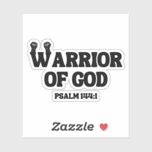Krijger van God – Psalm 144:1 Sticker