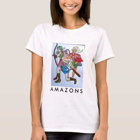 krijgers, A M A Z O N S T-Shirt. T-shirt (Voorkant)