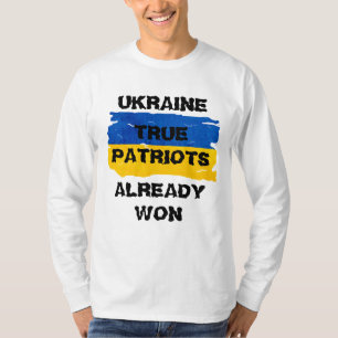 Krijgers Blauwe en Gele Oekraïense Vlag T-shirt
