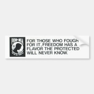 krijgsgevangenen, vermist in actie bumpersticker
