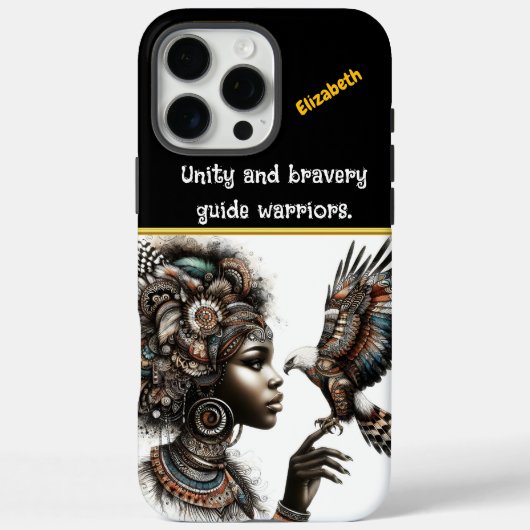 Krijgsvrouw bindt zich met haar adelaar Case-Mate iPhone case (Achterkant)