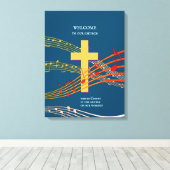 KRIJGT DE Christelijke ERVARING VAN HET CENTER Canvas Afdruk (Insitu (Houten vloer))