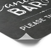 Krijt Aquarel Bloem Candy Bar Trouwbord Poster (Hoek)