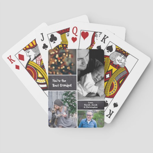 Krijt, Fotocollage, verticaal Pokerkaarten (Achterkant)