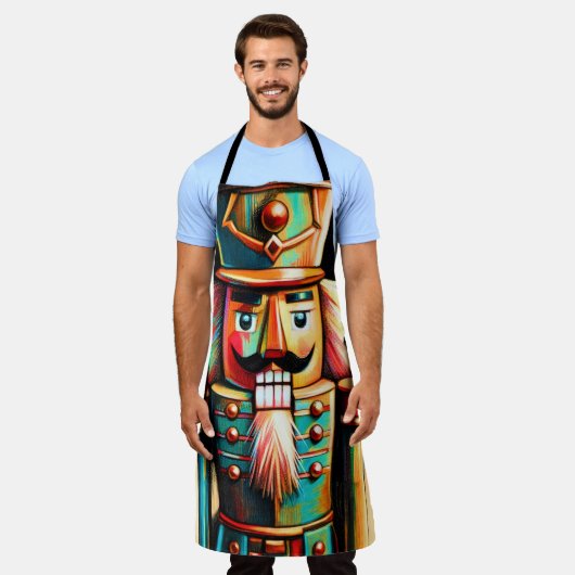 Krijt illustratie Kerst Notenkraker II Schort (Gedragen)