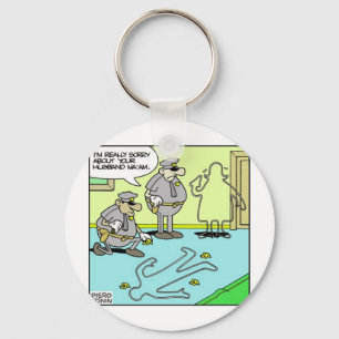 Krijt Omtrek Grappige Politie Cadeaus & Verzamelaa Sleutelhanger