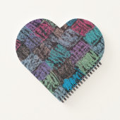 Krijt op de stoep kunst in geel wit paars notitieboek (Achterkant)