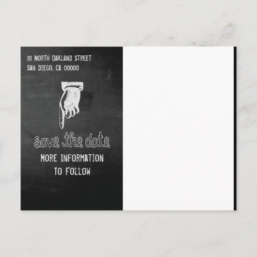 Krijt  plezier Bewaar de datum Afstuderen Aankondigingskaart (Achterkant)