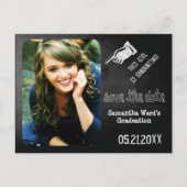 Krijt  plezier Bewaar de datum Afstuderen Aankondigingskaart (Voorkant)