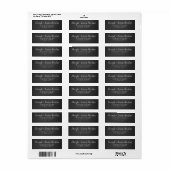 Krijt retour adreslabel etiket (Full Sheet)