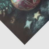 Krijt Tekening Kerstboom Kaarsengel Tissuepapier (Detail)