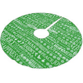 Krijt Verdronken Kerstmis groet in groen en wit Kerstboom Rok (Gekanteld)